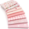 Aubliss 8pcs Fat Quarter Fabric Bundles Quilting Cotton Craft Fabric Pre-Cut by Aubliss