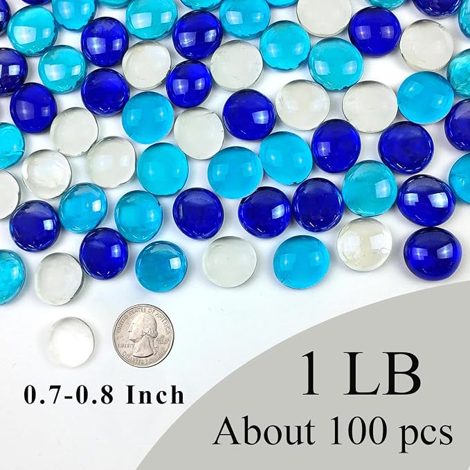 FANTIAN 1LB Flat Glass Marbles for Vase - Image 2