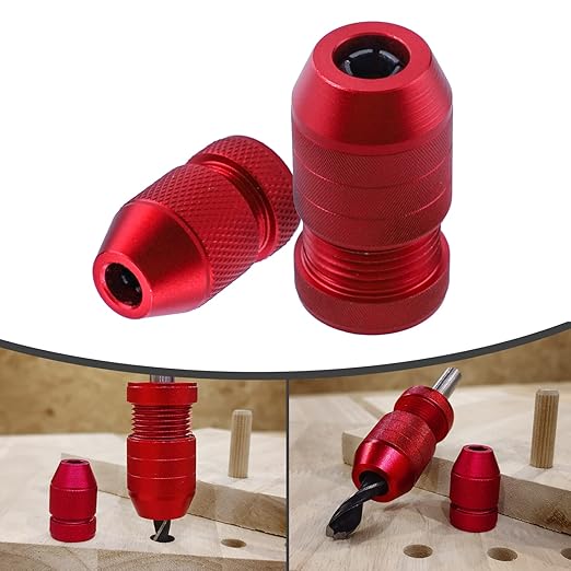 RUITOOL Drill Depth Stop for Drill Bits, Adjustable Drill Stop Applicable Drill Size Range 5/64"-3/16",15/64"-7/16", Aluminum Drill Bit Stop Collar Set for Woodworking Tools & Hand Tools, 2 Pcs
