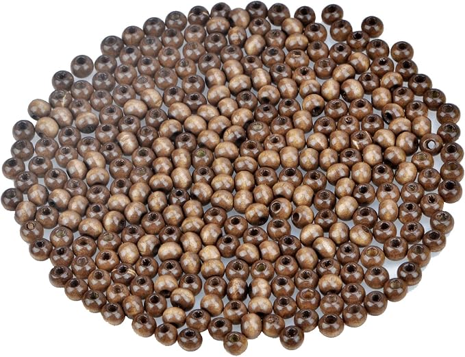 AD Beads Wood Spacer Loose Wooden Craft Beads Big Hole Beads Assorted by ADBeads