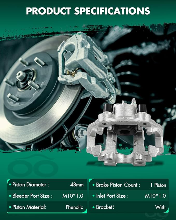 SCITOO 18B5421 Rear Right Disc Brake Caliper Assembly w/Bracket For Dodge For Durango 2011-2019,For Jeep For Grand Cherokee 2011-2019