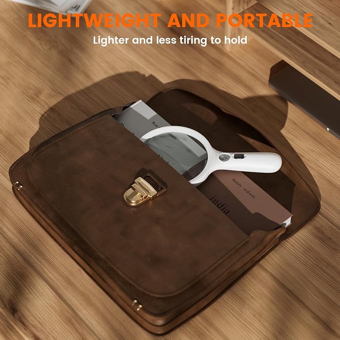 Magnifying Glass with Light Large 5" Lens, Handheld Illuminated Lighted - Image 9