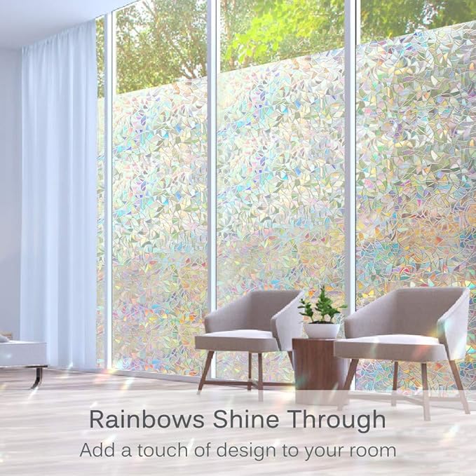 Volcanics Window Privacy Film Static Window Clings Vinyl 3D Window Decals - Image 2