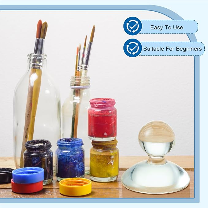 Nuanchu Glass Muller for Making Paint, 2.95 in Muller Art Supplies for Artists - Image 6
