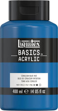 Liquitex BASICS Acrylic Paint, 400ml Bottle, Cerulean Blue Hue by Liquitex