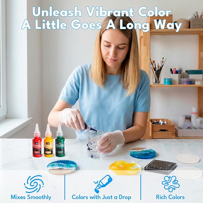 LET'S RESIN 8-Color Resin Pigment Paste, 8 * 1.06oz Concentrated Color | Epoxy - Image 4