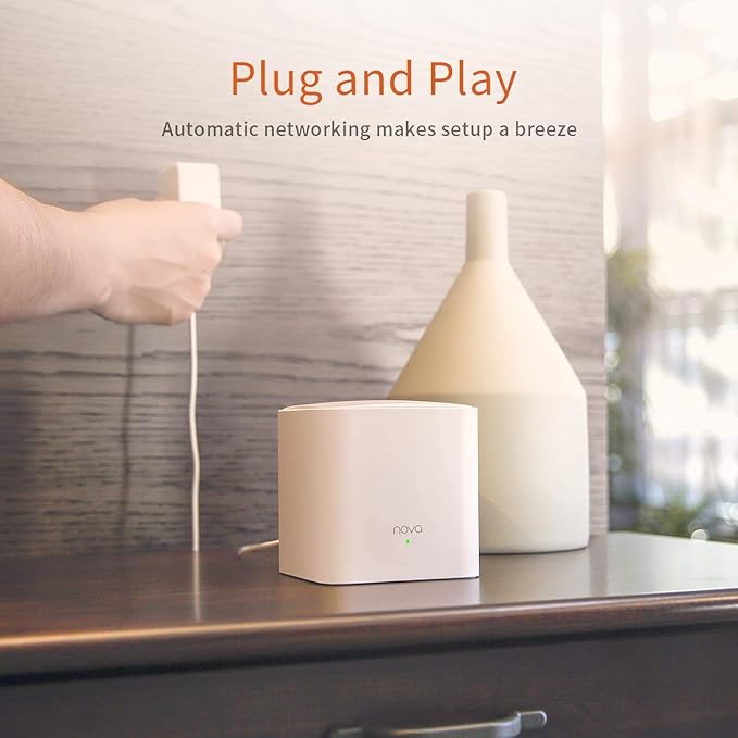 Tenda Nova Mesh WiFi System MW5G - Covers up to 2500 sq.ft - AC1200 Whole Home WiFi Mesh System - Gigabit Mesh Router for 80 Devices - Dual-Band Mesh Network to Replace Router and Extender - 2-Pack