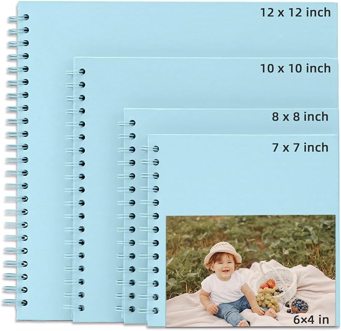 8x8 Inch DIY Scrapbook Photo Album, Hardcover Kraft Paper Acid-Free, 20 Sheets - Image 9