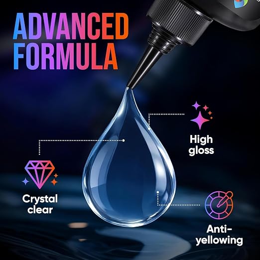 CRAFT RESIN 1000g UV Resin Kit Hard Type Low Viscosity – Crystal Clear and - Image 5