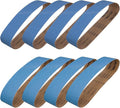 4 x 36 Sanding Belts, 4x36 Inch Zirconia Sanding Belts, 2 Each of 40/60/80/120 Grits Sander Belts Assortment for Belt Sander, Metal Polishing, 8 Pack