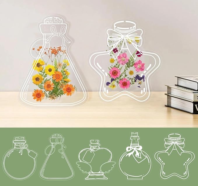 50 Pcs Bookmark Making Kit Transparent, Book Marks DIY Dried Flower Set - Image 7