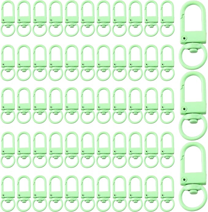 KJML DIY Keychain clip 60pcs Swivel Snap Lobster Claw Keychain Clasps Lanyard by KJMLDIY
