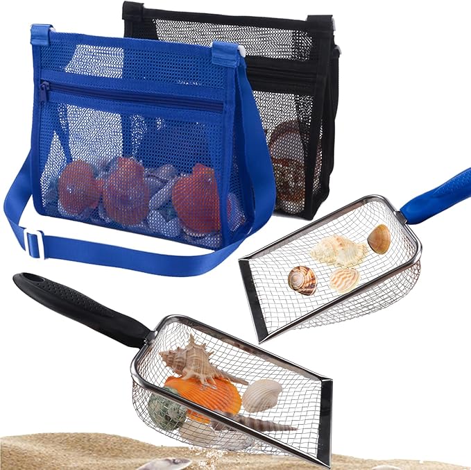 MUYIZI Beach Mesh Shovel with Mesh Beach Bag by MUYIZI