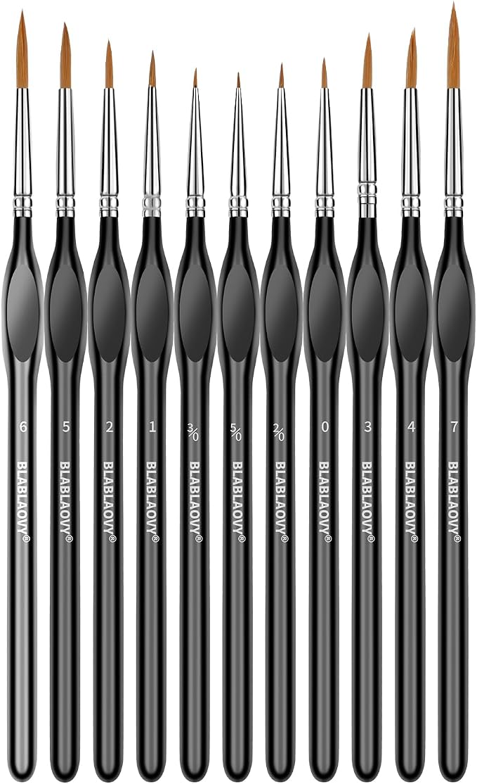 11 Pcs Detail Paint Brushes by Blablaovy