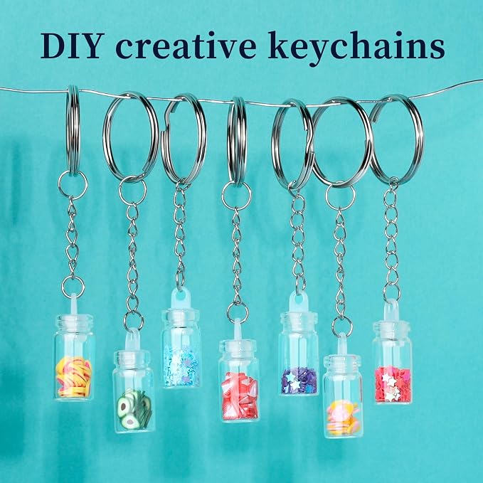Teenitor 524PCS Keychain Making Kit, Key Chain Clips, Key Chain Rings, Lanyard - Image 3