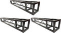 Three (3) 1.5 Meter 4.92 ft. Square 8"x8" Black Trussing Box Truss Section Bolted