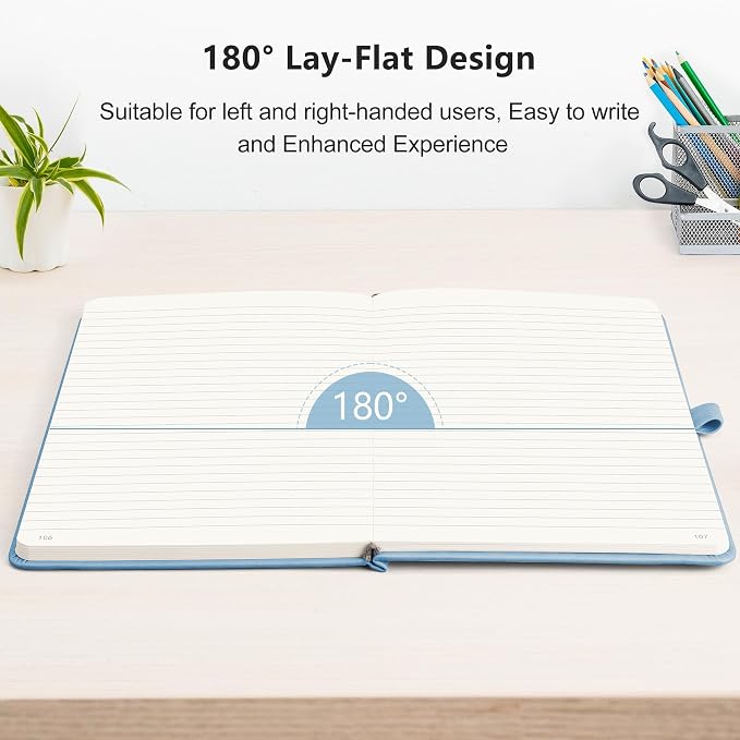 RETTACY Lined Journal Notebook, 192 Numbered Pages, A5 Size | Leather Hardcover - Image 7