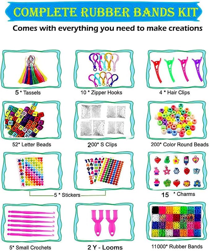 YITOHOP 12080+ Loom Bands Set, Rubber Bands - Image 2