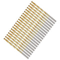 Drill Bit, 1/8" Cutting Diameter, 4341 HSS TiN Coated 135° Cutting Angle Jobber Bits - (Applications: for Drilling Soft Metal Plastic Wood), 20-Pieces