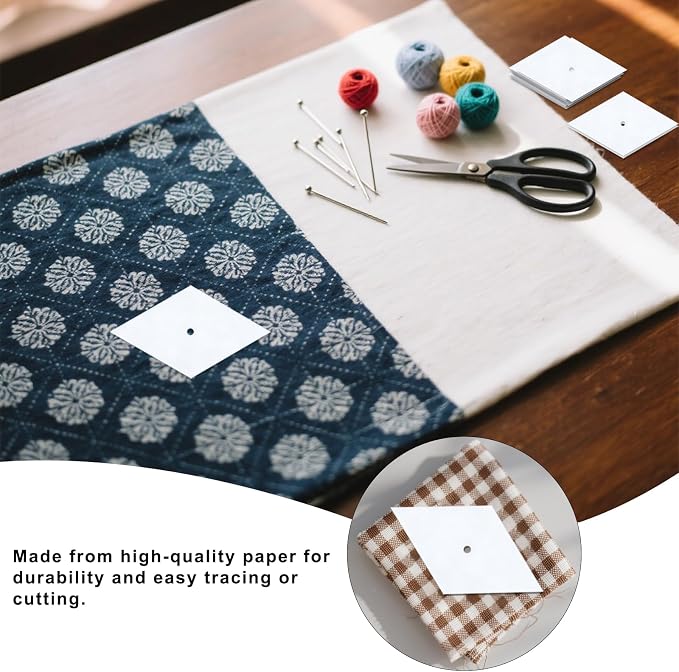 480pcs Paper Piecing Paper for Quilting Diamond 60 Degrees | (1", 1.5" and 2" - Image 4