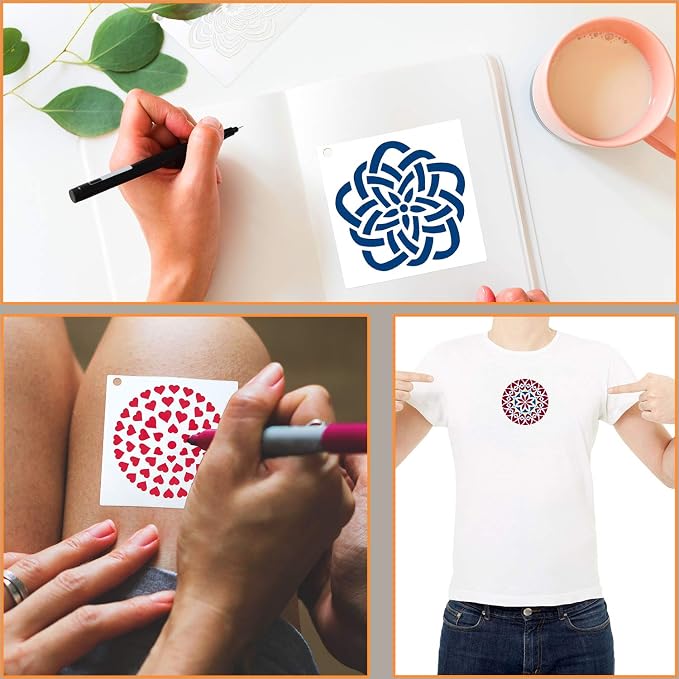 Augshy 56 Pack Mandala Stencils - Image 6