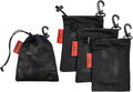 Mesh Foraging Bags with Clip, 4 Pack Drawstring & Toggle Closure Foraging Pouch by CoverGeny