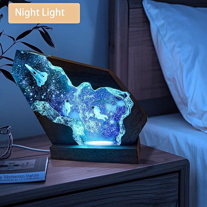 Space Resin Lamp, Handmade Galaxy Resin Night Light - Image 9