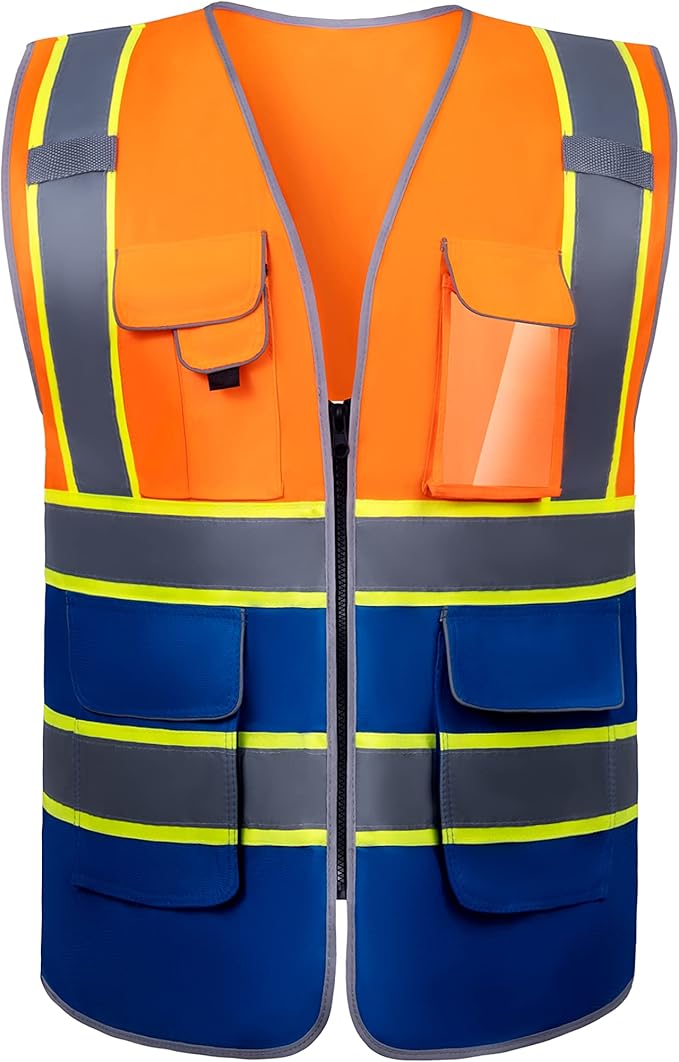 Tydon Guardian Reflective Safety Vest for Women Men High Visibility Security With Pocket Zipper Front Meet ANSI/ISEA Standard