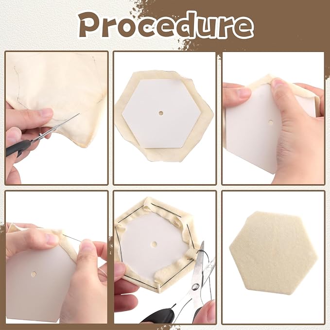 260 PCS Hexagon Piecing Paper Templates, Quilting Templates Accessories - Image 6