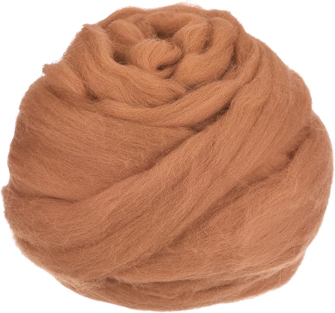uxcell Needle Felting Wool, 3.5 Oz Nature Fibre Wool Yarn Roving by uxcell