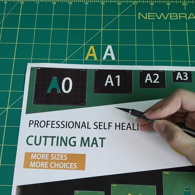 NEWBRAUG 24'' × 36'' Large Self Healing Gridded Rotary Cutting Mat, Big Double - Image 8