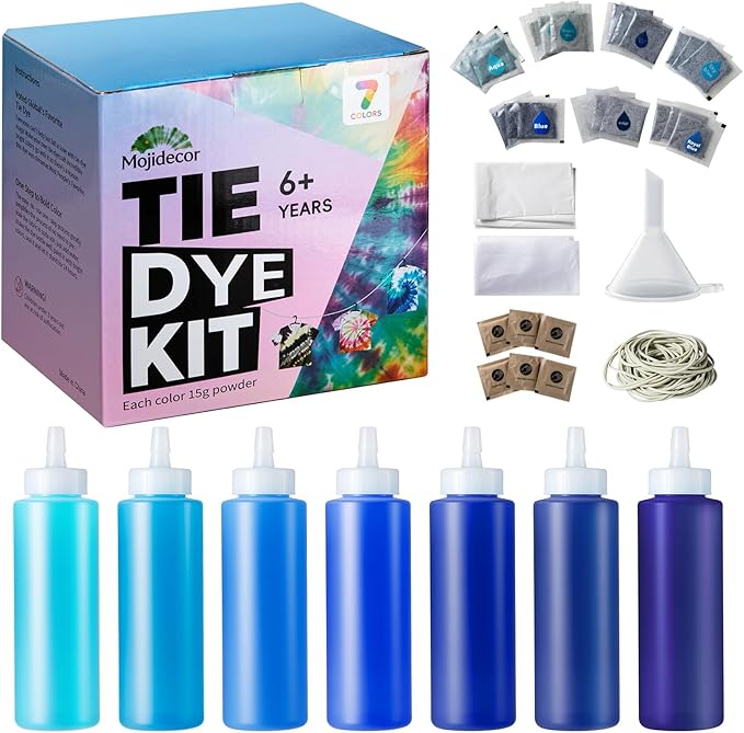 Tie Dye Kit - 7 Blue Shades Tie Dye Kits by MojiDecor