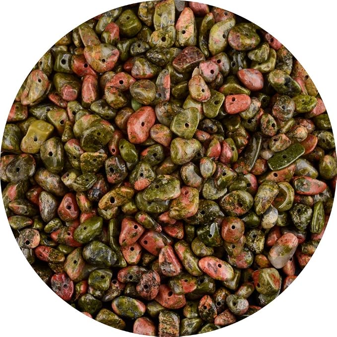Natural Chip Stone Beads Unakite 5-8mm About 400 Pieces Irregular Gemstones by Cmidy
