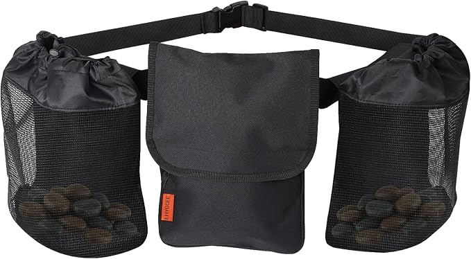 Rock Collecting Bag, Foraging Waist Pack by LHYGCEE