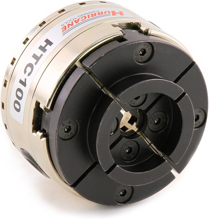 HTC100, 4" Four Jaw Woodturning Chuck Kit, with 1 "x 8 TPI Insert and Dovetail Jaws, for Wood Lathes