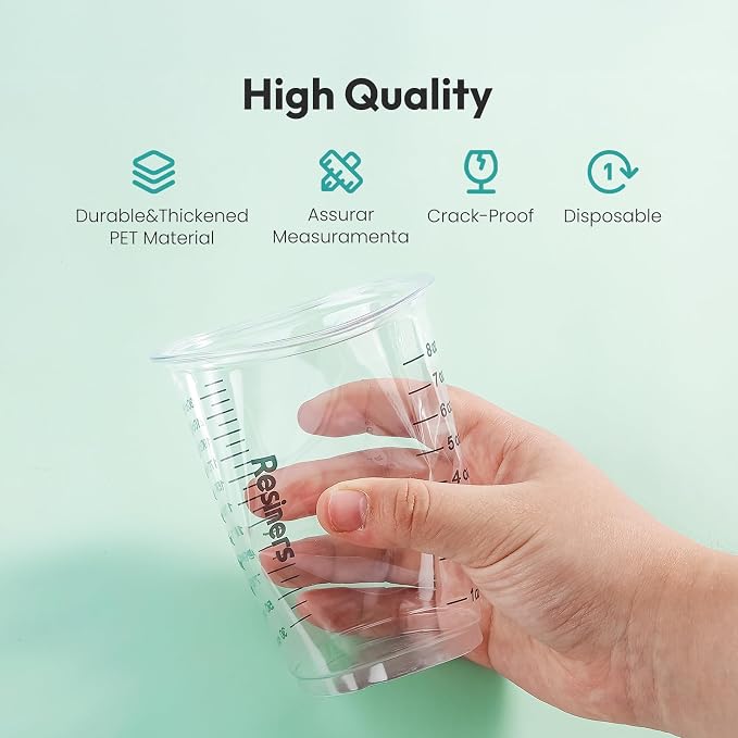Epoxy Measuring Cups, Resiners 50pcs Resin Mixing Cups - Image 5