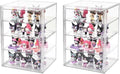 2 Pack 4 Tier Display Case for Collectibles, Storage Container by UniHIMO