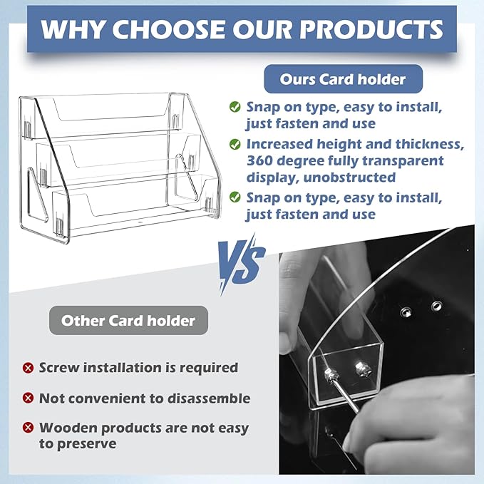 CELSOL Upgraded 3 Tier Acrylic Card Display Stand, Greeting Cards, Sports Cards - Image 4