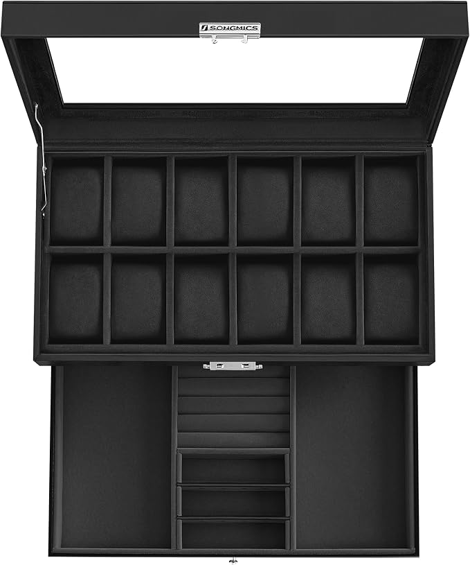 SONGMICS Watch Box, 12-Slot Watch Case Organizer - Image 8