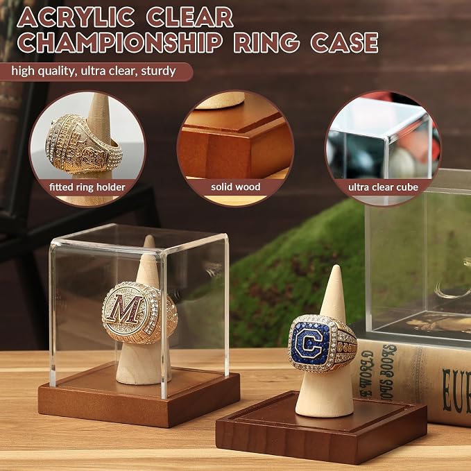 JupDec Championship Ring Display Case, UV Protection - Image 3