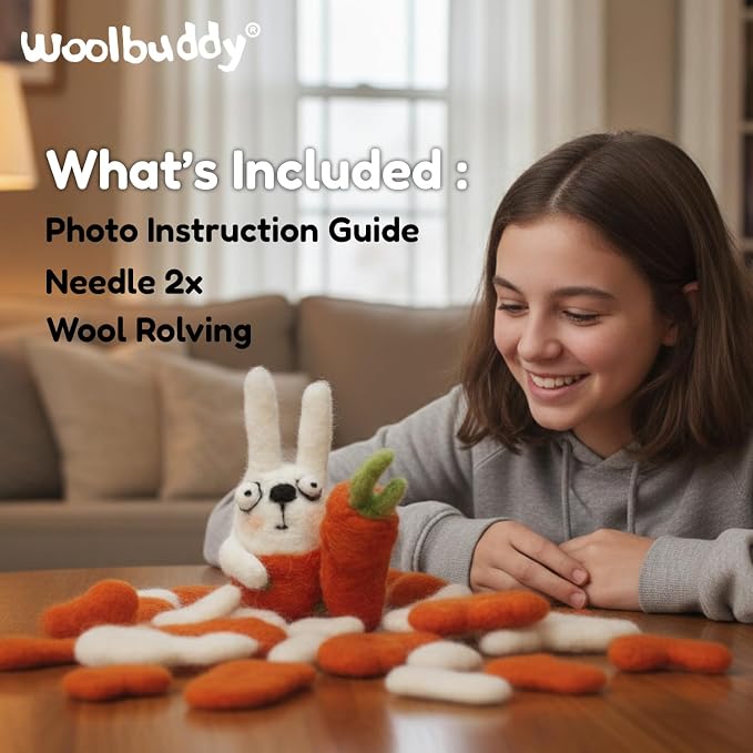 Woolbuddy Needle Felting Kit for Beginner Adults, Starter Set - Image 2