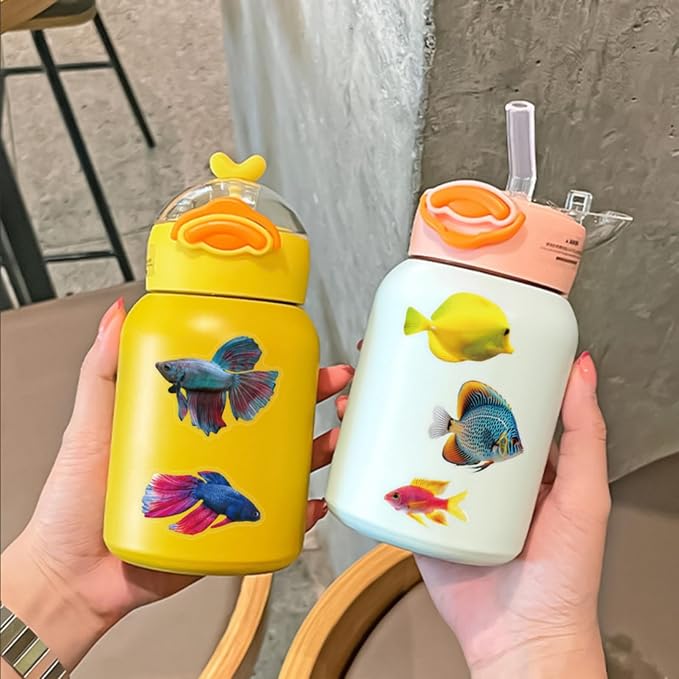 50 Pcs Clear PET Fish Aesthetic Stickers - Image 3
