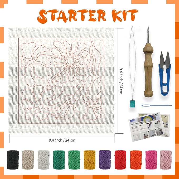 BEUNITONE 2 Sets DIY Punch Needle Kits - Image 2