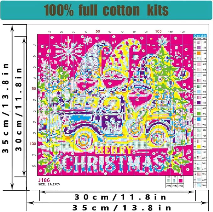 Christmas Gnomes Stamped Cross Stitch Kits - Image 6
