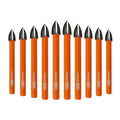 Carbide Tip Drill Bit-BGTEC Wood Drill Bits, 10pcs Round Shank 3/8" Cross Hard Alloy Drill Bits for Wood Plastic Masonry Brick