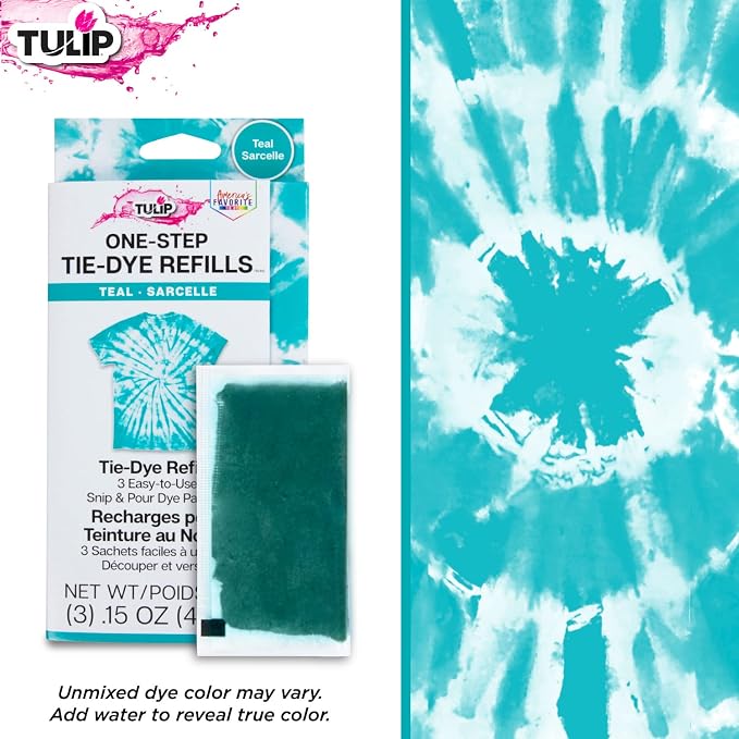 Tulip One-Step Tie-Dye Kit, 3 Fabric Dye Refill Packs - Image 4