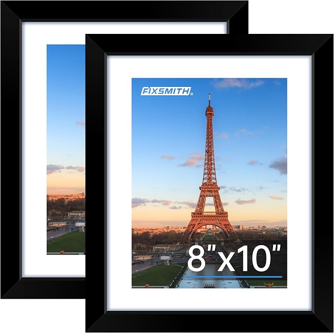 FIXSMITH 8x10 Picture Frame, Display Pictures 5x7 by FIXSMITH