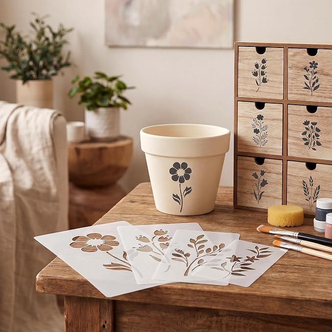 WSICSE 40 Pieces Flower Stencils - Image 6