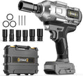 Cordless Impact Wrench 1/2 inch for Dewalt 20v Battery, 900FT-LBS(1200N.m) Brushless Electric Impact Gun for Car Home, High Torque Power Impact Driver with 6Pcs Sockets & Storage Case (No Battery)