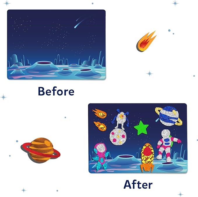 Skillmatics Foil Fun – Space, No Mess Art & Craft Kit - Image 6